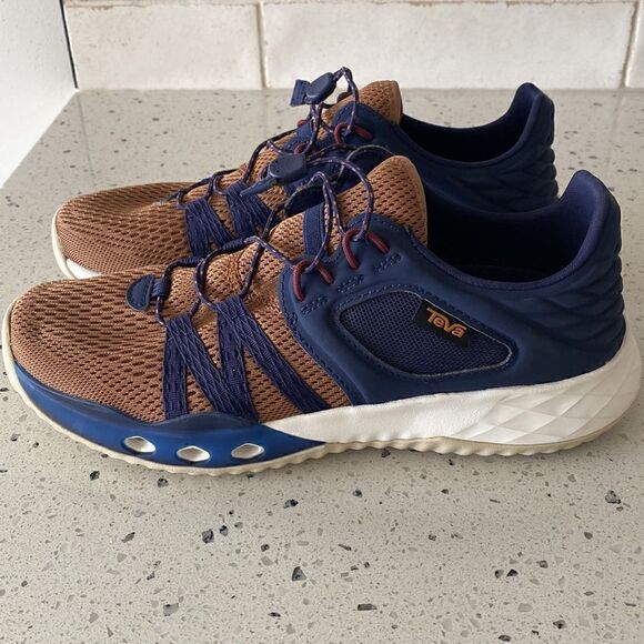 TEVA Pecan Terra-Float Churn Tan/Blue Performance Water Shoes Men’s Size 8 New - Picture 6 of 12